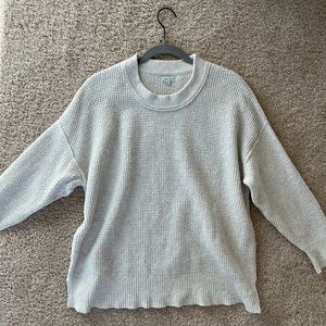 Aerie Oversized Waffle Knit Pullover Size XS